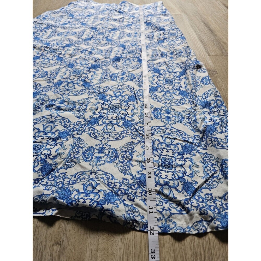 Joie Blue White Boho Print Midi Skirt Women’s Size M NWT - Picture 3 of 6